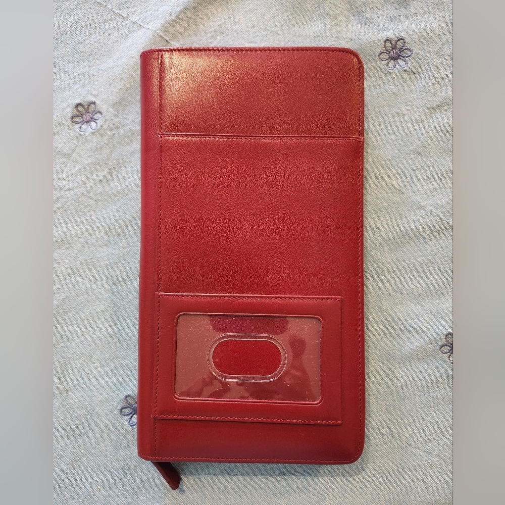 Levenger Red Leather Wallet